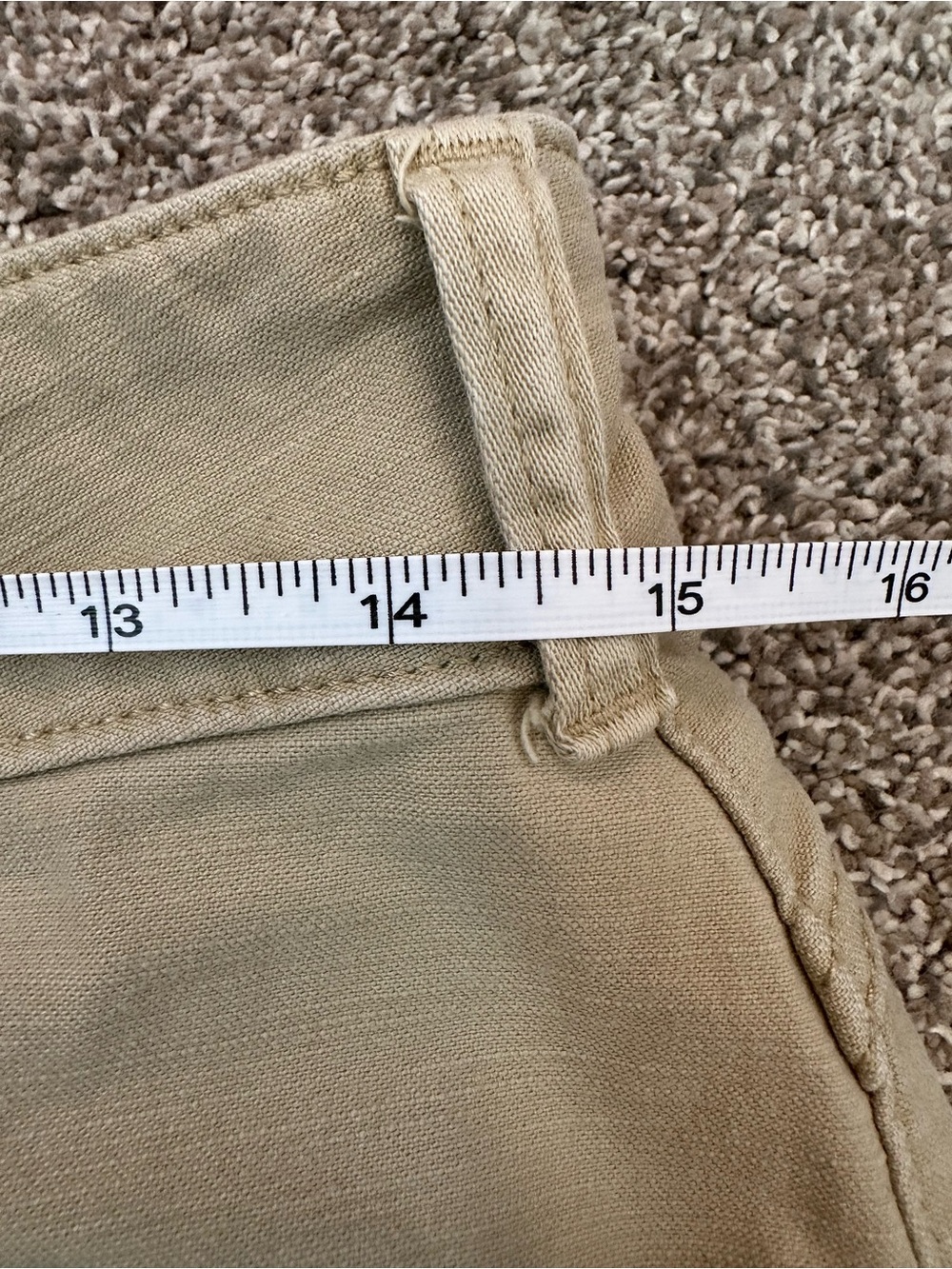 Pilcro Anthropologie The Wanderer Patchwork Pants Mid-Rise Khaki Beige Size 27 - Picture 13 of 15
